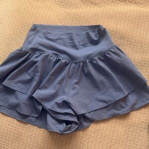 Blue Ruffle Aerie Shorts